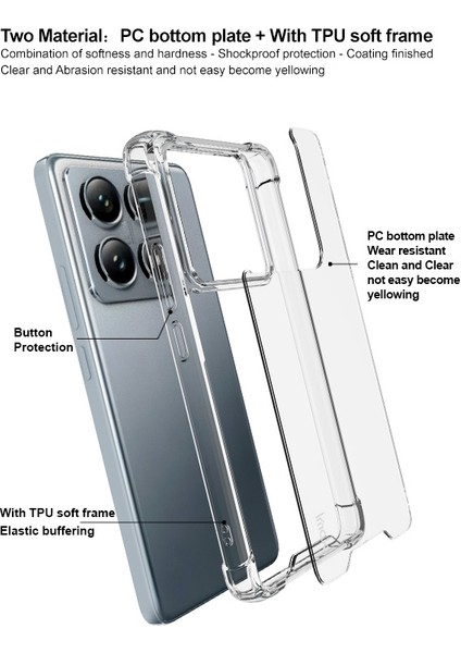 Xiaomi 14T Pro Kılıf Pc + Tpu Darbeye Dayanıklı Şeffaf Telefon Kapağı Için (Yurt Dışından) fırsatları
