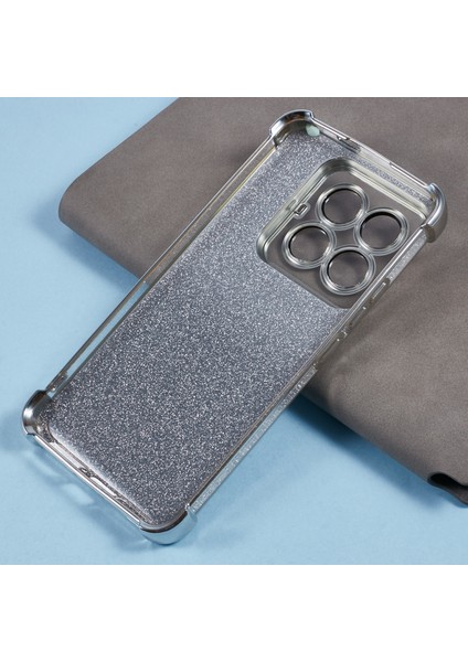Xiaomi 14 Pro Kılıf Için Glitter Tpu Telefon Kapağı Güçlendirilmiş Köşeler-Gümüş (Yurt Dışından) modelleri