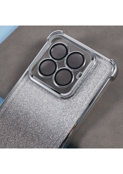 Xiaomi 14 Pro Kılıf Için Glitter Tpu Telefon Kapağı Güçlendirilmiş Köşeler-Gümüş (Yurt Dışından) indirimleri