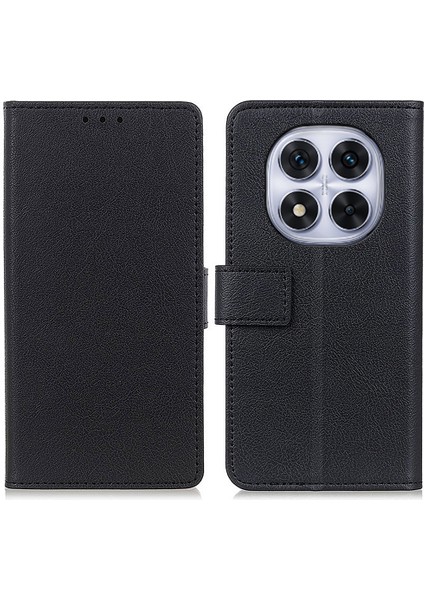 Xiaomi Redmi Note 14 Pro 5G Kılıf Pu Deri Cüzdan Telefon Kapağı-Siyah (Yurt Dışından)