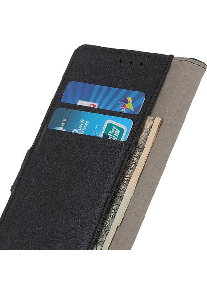 Xiaomi Redmi Note 14 Pro 5G Kılıf Pu Deri Cüzdan Telefon Kapağı-Siyah (Yurt Dışından)