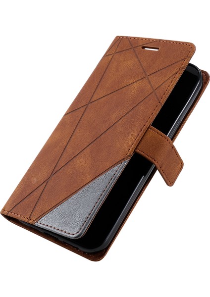 Xiaomi Redmi Için Note 14 Pro+ 5G-Note 14 Pro 5G Kılıf Baskılı Çizgiler Pu Deri Ekleme Cüzdan Telefon Kapağı-Kahverengi (Yurt Dışından) fiyatları