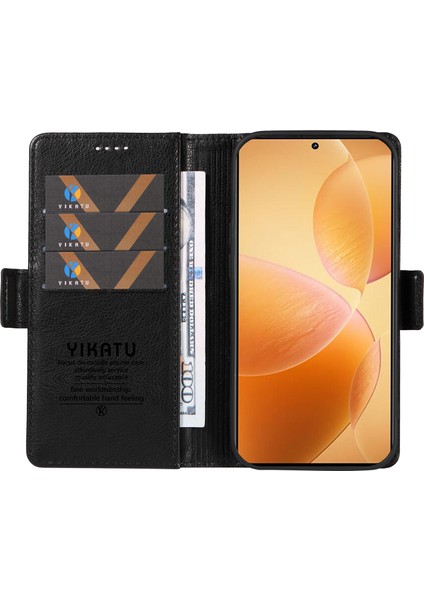 Xiaomi 14T Pro Kılıf Yan Toka Pu Deri Telefon Kapağı Litchi Doku-Siyah Için (Yurt Dışından) fiyatları