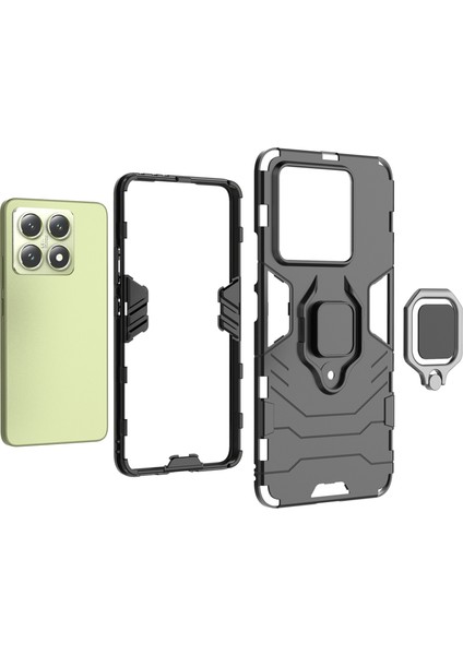 Xiaomi 14T Kılıf Pc+Tpu Halka Standlı Koruyucu Telefon Kılıfı-Kırmızı (Yurt Dışından) fiyatları