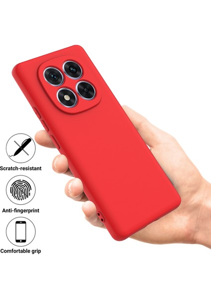 Xiaomi Redmi Note 14 Pro+ 5G Kılıf El Kayışı İle Sıvı Silikon Çizilmez Telefon Kılıfı-Kırmızı (Yurt Dışından) fiyatları
