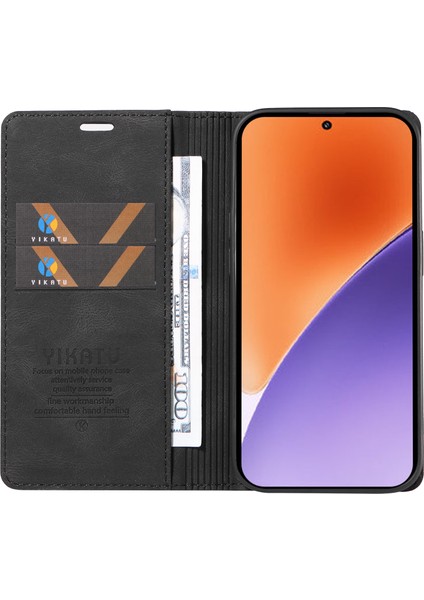 Xiaomi 15 Kılıf Için Deri Cilt-Dokunmatik Telefon Kapağı Manyetik Otomatik Emilmiş-Siyah (Yurt Dışından) fiyatları