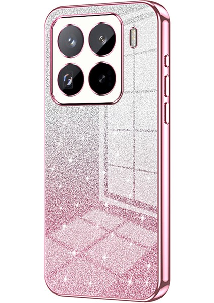 Xiaomi 15 Pro Kılıf Galvanik Degrade Parıltılı Tpu Telefon Kapağı-Pembe Için (Yurt Dışından)
