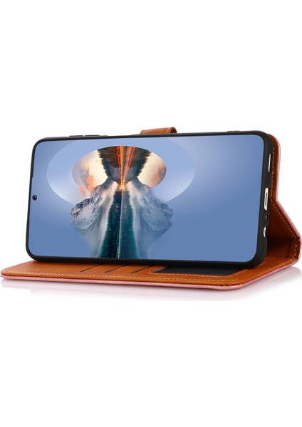 Xiaomi Redmi Note 14 Pro 5G Deri Kapak Kılıfı-Gül Altın (Yurt Dışından)