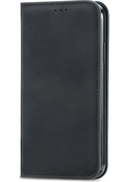 Xiaomi Redmi Için Not 14 5G Kılıf Cilt Dokunmatik Duygu Deri Kart Tutucu Telefon Kapağı Manyetik Emme-Siyah (Yurt Dışından)