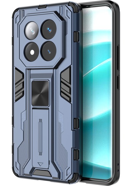 Xiaomi Redmi Note 14 Pro+ 5G Kılıf PC+TPU Stand-Mavi ile Darbeye Dayanıklı Telefon Kılıfı için (Yurt Dışından)