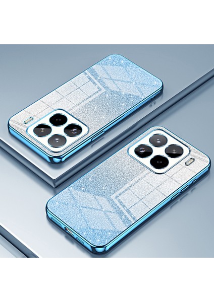 Xiaomi 15 Pro Kılıf Galvanik Degrade Parıltılı Tpu Telefon Kapağı-Mavi Için (Yurt Dışından)