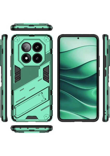 Xiaomi Redmi Note 14 Pro 5G Kılıf Pc+Tpu Standlı Darbeye Dayanıklı Telefon Kılıfı-Yeşil (Yurt Dışından) fırsatları