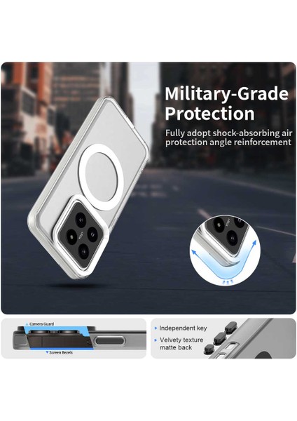 Xiaomi 14 Kılıf için MagSafe PC+TPU+PET Anti-Drop Telefon Kılıfı ile Uyumlu-Beyaz (Yurt Dışından) fiyatları