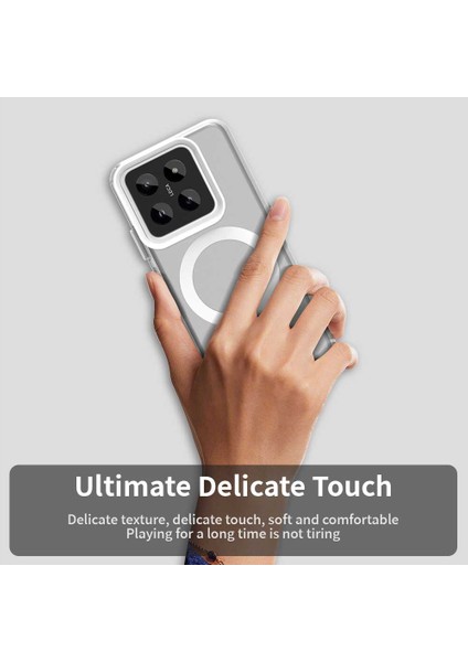 Xiaomi 14 Kılıf için MagSafe PC+TPU+PET Anti-Drop Telefon Kılıfı ile Uyumlu-Beyaz (Yurt Dışından) indirimleri