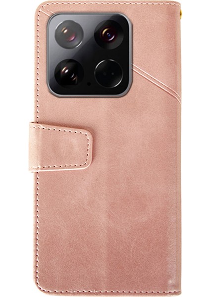 Xiaomi 15 Kılıf Deri Cüzdan Telefon Kapağı Buzağı Doku-Pembe (Yurt Dışından) indirimleri