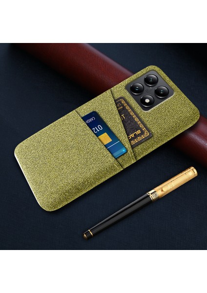 Xiaomi 14T Kılıf Bezi + Çift Kart Yuvalı Sert Pc Telefon Kapağı-Sarı (Yurt Dışından) indirimleri
