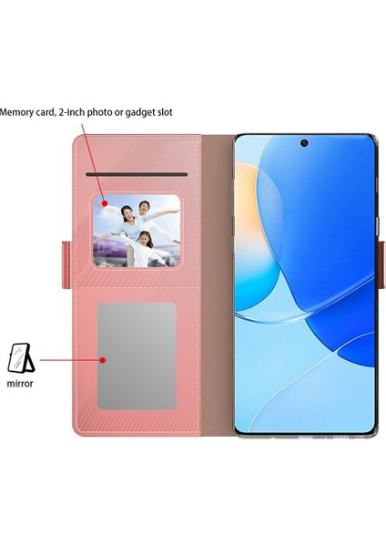 Xiaomi Redmi Için Not 14 Pro 5G Kılıf Pu Deri Telefon Kapak Kart Sahibinin Ayna-Gül Altın (Yurt Dışından)