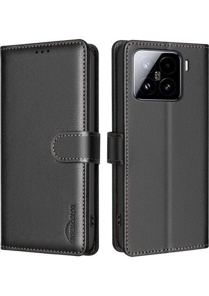 Xiaomi 15 Pro Cüzdan Rfıd Engelleme Telefon Kapağı-Siyah (Yurt Dışından)