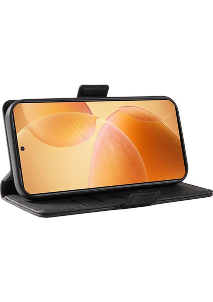 Xiaomi 14T Pro Kılıf Pu Deri Cüzdan Telefon Kapağı Cilt Dokunmatik Duygu-Siyah Için (Yurt Dışından)