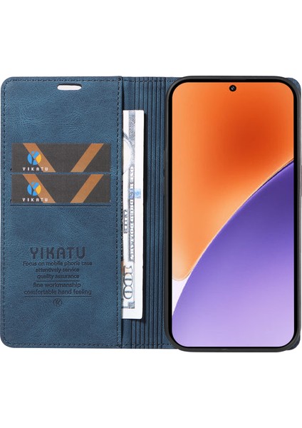 Xiaomi 15 Kılıf Deri Cilt-Dokunmatik Telefon Kapağı Için Manyetik Otomatik Emilmiş-Mavi (Yurt Dışından) fiyatları