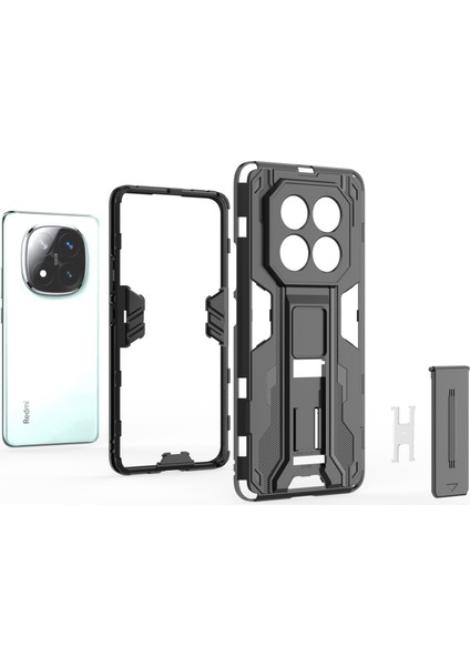 Xiaomi Redmi Note 14 Pro+ 5G Kılıf PC+TPU Stand-Gümüş ile Darbeye Dayanıklı Telefon Kılıfı için (Yurt Dışından) fiyatları