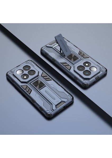 Xiaomi Redmi Note 14 Pro+ 5G Kılıf PC+TPU Stand-Mavi ile Darbeye Dayanıklı Telefon Kılıfı için (Yurt Dışından) indirimleri