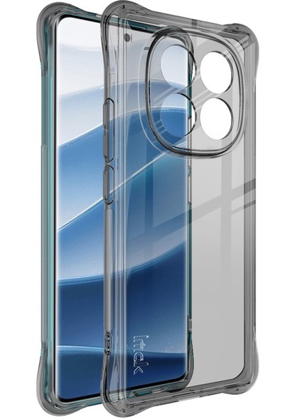 Xiaomi Redmi Için Not 14 Pro 5G Kılıf Tpu Telefon Kapağı Hava Yastığı Darbeye Dayanıklı Koruma-Şeffaf Siyah (Yurt Dışından)