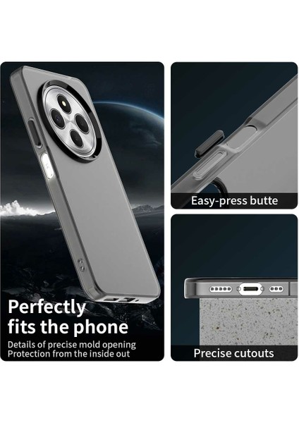 Xiaomi Poco C75 4G-Redmi 14C 4G-14R 5G-A3 Pro 4G-A4 5G Pc+Tpu+Pet Mat Arka Kapak-Siyah Telefon Kılıfı (Yurt Dışından)