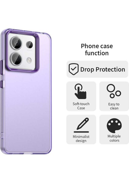 Xiaomi Redmi Note 13 Pro 5G-Poco X6 5G Telefon Arka Kapak-Mor Için (Yurt Dışından)