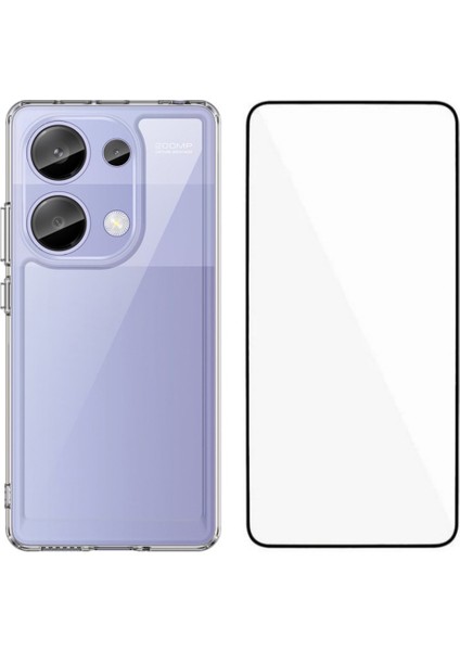 Xiaomi Redmi Için Not 13 Pro 4G-Poco M6 Pro 4G Kılıf Tpu + Temperli Cam Filmi İle Akrilik Şeffaf Telefon Kapağı (Yurt Dışından)
