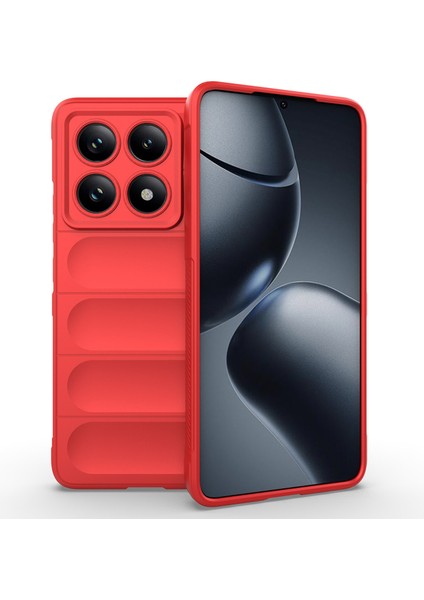 Xiaomi Redmi Note 14 Pro 5G Kılıf Anti-Drop Yumuşak Tpu Sağlam Telefon Arka Kapak-Kırmızı (Yurt Dışından)