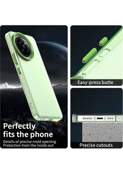 Xiaomi 14 Civi 5G-Civi 4 Pro 5G Kılıf Pc+Tpu+Pet Mat Düşme Önleyici Telefon Arka Kapak-Yeşil (Yurt Dışından) modelleri
