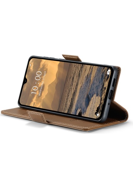 Xiaomi Redmi Için 14C 4G Kılıf Caseme 023 Serisi Rfıd Engelleme Parlak Telefon Kapağı-Kahverengi (Yurt Dışından) fırsatları