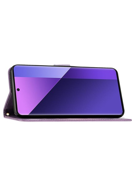 Xiaomi Redmi Note 14 Pro 5G Kılıf Pu Deri Telefon Cüzdan Kapağı Askı-Açık Mor Için (Yurt Dışından) modelleri