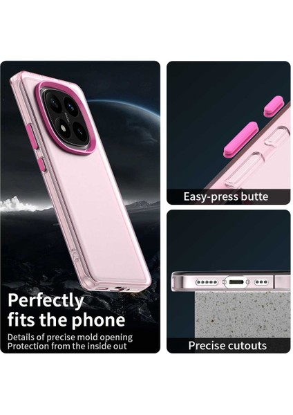 Xiaomi Redmi Note 14 Pro 5G Kılıf Pc+Tpu+Pet Mat Düşmeyi Önleyici Telefon Arka Kapak-Kırmızı (Yurt Dışından) modelleri