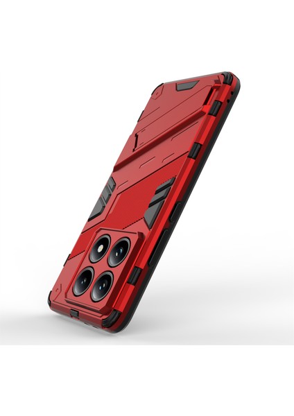 Xiaomi 14T Pro Kılıf Pc+Tpu Standlı Darbeye Dayanıklı Telefon Kılıfı-Kırmızı (Yurt Dışından) modelleri