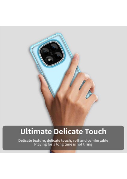 Xiaomi Redmi Note 14 Pro 5G Kılıf Pc+Tpu+Pet Mat Düşmeyi Önleyici Telefon Arka Kapak-Mavi Için (Yurt Dışından) indirimleri