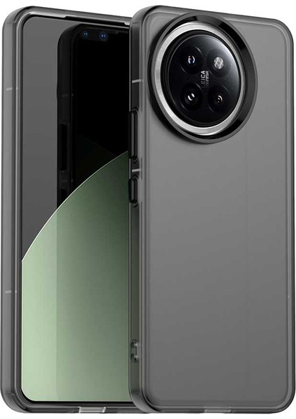 Xiaomi 14 Civi 5G-Civi 4 Pro 5G Kılıf Pc+Tpu+Pet Mat Düşme Önleyici Telefon Arka Kapak-Siyah (Yurt Dışından)