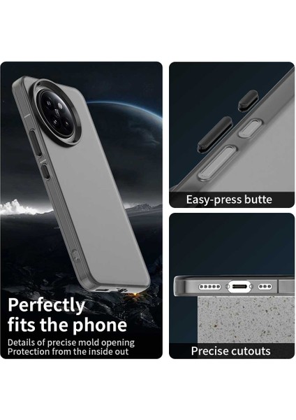 Xiaomi 14 Civi 5G-Civi 4 Pro 5G Kılıf Pc+Tpu+Pet Mat Düşme Önleyici Telefon Arka Kapak-Siyah (Yurt Dışından) modelleri