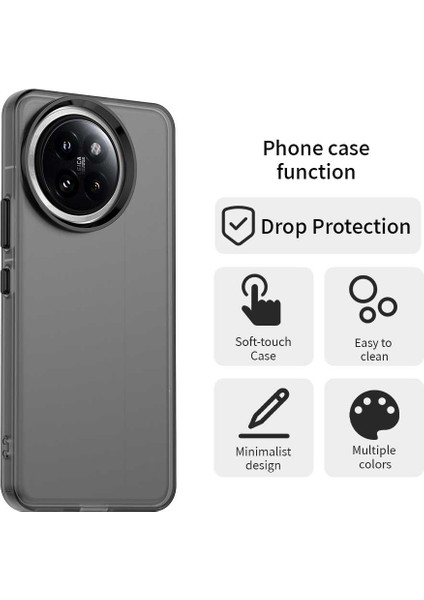 Xiaomi 14 Civi 5G-Civi 4 Pro 5G Kılıf Pc+Tpu+Pet Mat Düşme Önleyici Telefon Arka Kapak-Siyah (Yurt Dışından) fırsatları