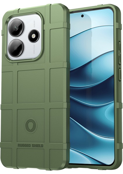 Xiaomi Redmi Note 14 5G Kılıf Izgara Tasarımı Yumuşak Tpu Çizilmeye Dayanıklı Telefon Kapağı-Yeşil (Yurt Dışından)
