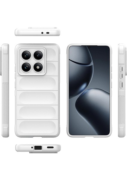 Xiaomi Redmi Note 14 Pro 5G Kılıf Anti-Drop Yumuşak Tpu Sağlam Telefon Arka Kapak-Beyaz (Yurt Dışından)