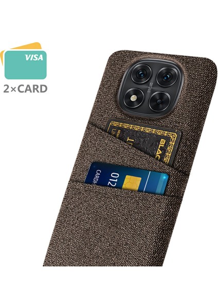 Xiaomi Redmi Note 14 Pro 5G Kılıf Bezi + Çift Kart Yuvalı Sert Pc Telefon Kapağı-Kahverengi (Yurt Dışından) fiyatları