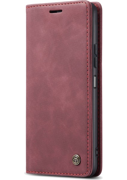 Xiaomi Redmi Için Not 12R 5G-Xiaomi Poco M6 Pro 5G-Xiaomi Redmi 12 4G Kılıf Caseme 013 Serisi Kart Tutucu Deri Telefon Kapağı-Kırmızı (Yurt Dışından) fiyatları