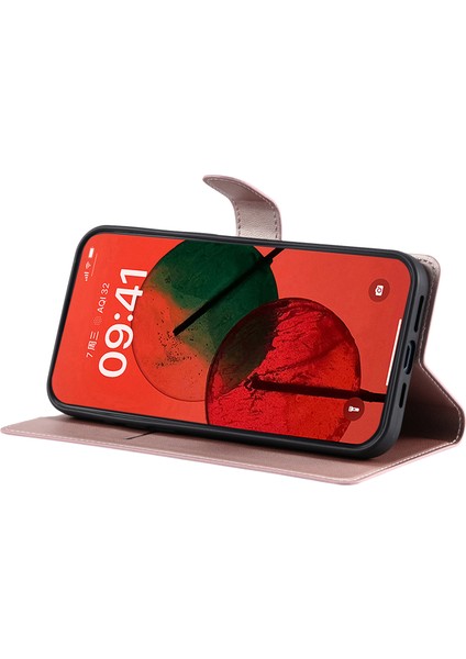 Xiaomi Poco C75 4G-Redmi 14R 5G-14C 4G Nokta Baskılı Telefon Kapağı, Kart Yuvası, Kayış-Gül Altın (Yurt Dışından)
