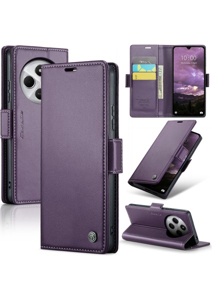 Xiaomi Redmi Için 14C 4G Kılıf Caseme 023 Serisi Rfıd Engelleme Parlak Telefon Kapağı-Mor (Yurt Dışından)