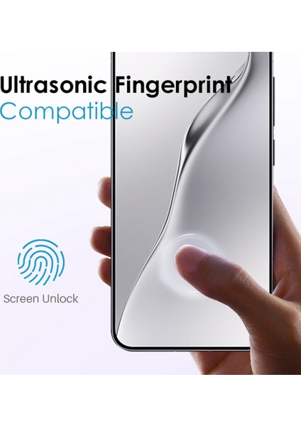 Xiaomi 15 Pro Için Tpu Telefon Kılıfı + 3D Kavisli Temperli Cam Filmi (Parmak Izi Kilidini Destekleyin) (Yurt Dışından)