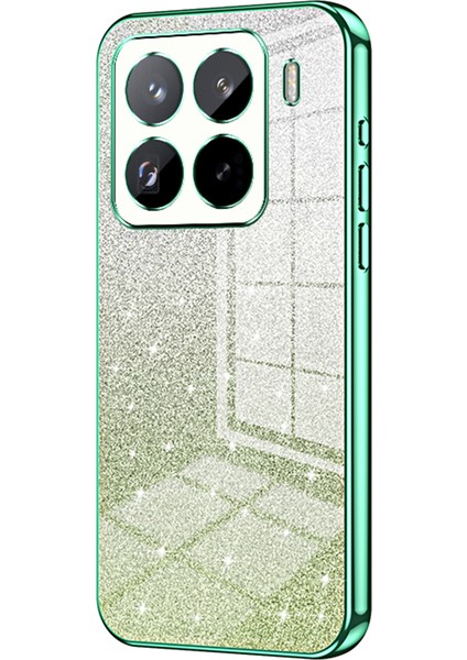 Xiaomi 15 Pro Kılıf Galvanik Degrade Parıltılı Tpu Telefon Kapağı-Yeşil Için (Yurt Dışından)
