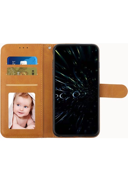 Xiaomi Redmi Note 14 5G Kılıf Kapak Koruyucu Deri Telefon Kapağı-Sarı (Yurt Dışından)