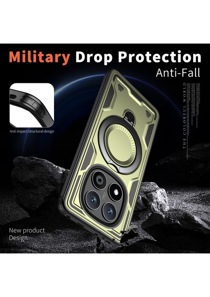 Xiaomi Redmi Note 14 Pro 5G Kılıf Magsafe Askeri Koruma Pc+Tpu Telefon Kapağı İle Uyumlu-Zeytin Yeşili (Yurt Dışından) fırsatları